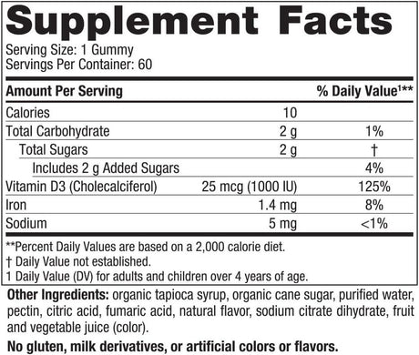 Vitamin D3 Gummies 1000 IU Gummies Wild Berry