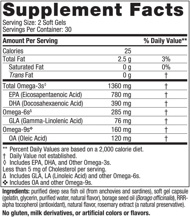 Complete Omega Xtra 60 Softgels Lemon