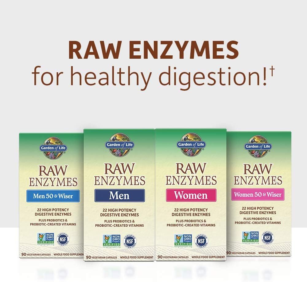 RAW Enzymes for Women 50 & Wiser 90 Veggie Caps