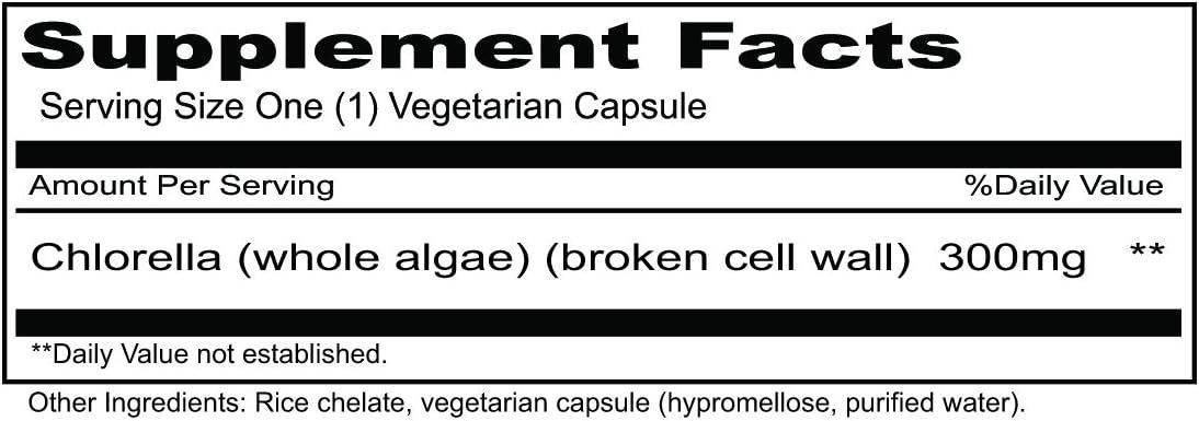 Chlorella 300 MG 180 Veggie Caps