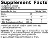 Algae Dha 500 MG 60 Veggie Softgels Unflavored