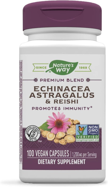 Natures Way, Echinacea Astragalus and Reishi - 100 Capsules