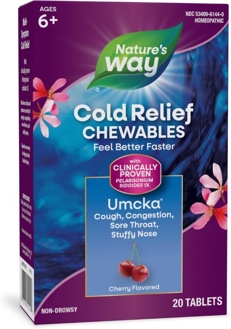 Umcka Cold Relief 20Chewable TabletsCherry