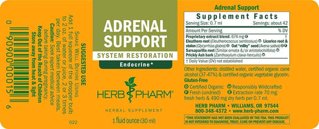 Adrenal Support Tonic Compound Liquid Herbal Extract - 1 fl oz