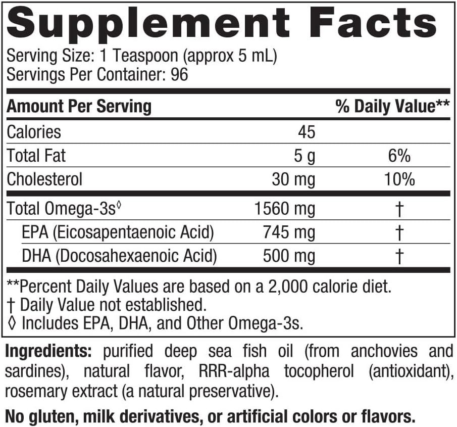 Omega-3 16 Oz Liquid Lemon