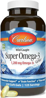 Carlson, Super Omega-3 Gems 250 Softgels