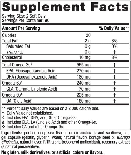 Complete Omega 180 Softgels Lemon