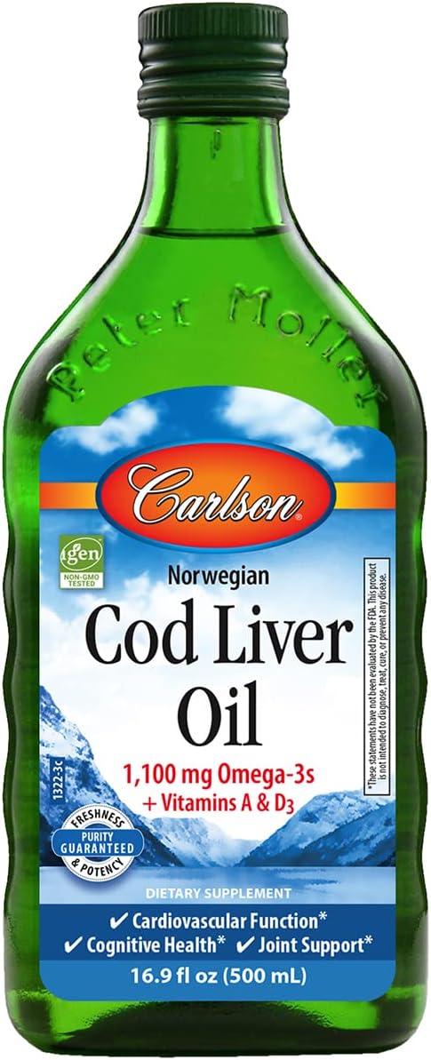 Carlson, Norwegian Cod Liver Oil (Regular) 500 ml Oil