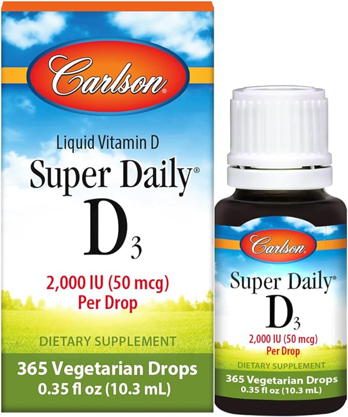 Super Daily Vitamin D3 Liquid 2000 IU 365 Drops