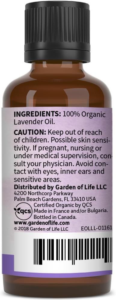 Organic Essential Oil Lavender 1 Fl Oz (30 ML) Liquid