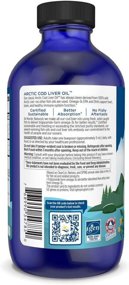 Arctic Cod Liver Oil Oz Liquid Orange