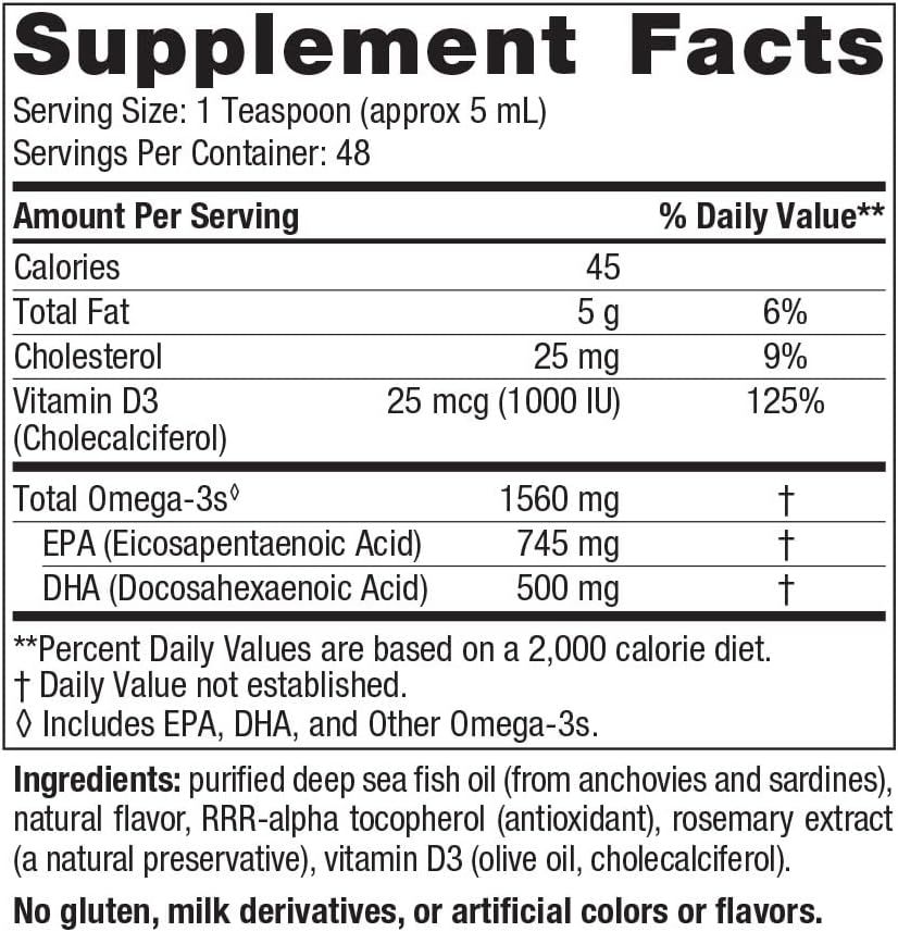 Omega-3 D 8 Oz Liquid Lemon