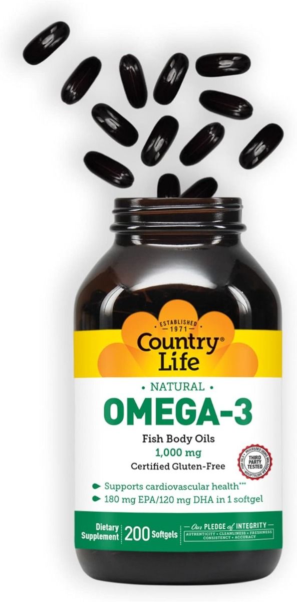 Omega-3 Fish Oil 1000 MG 200 Softgels