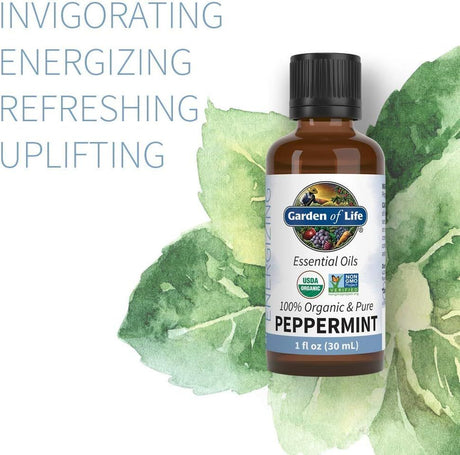 Organic Essential Oil Peppermint 0.5 Fl Oz (15 ML) Liquid