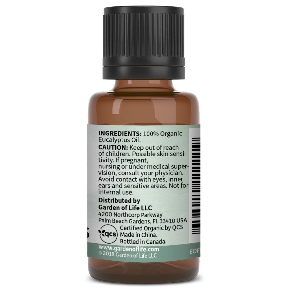 Organic Essential Oil Eucalyptus 0.5 Fl Oz (15 ML) Liquid