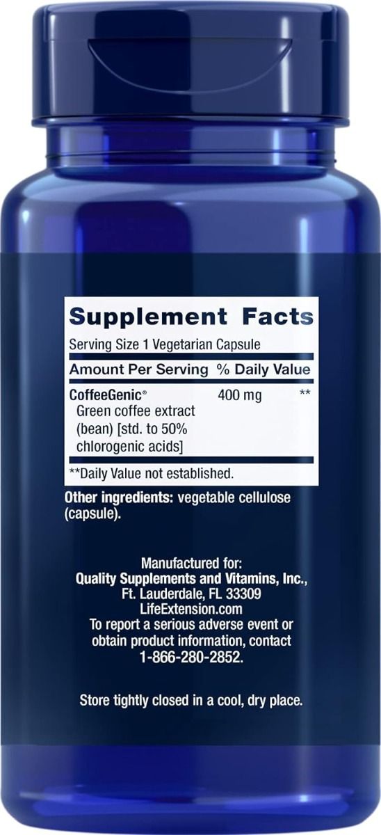 CoffeeGenic Green Coffee Extract 400 MG 90 Veggie Caps