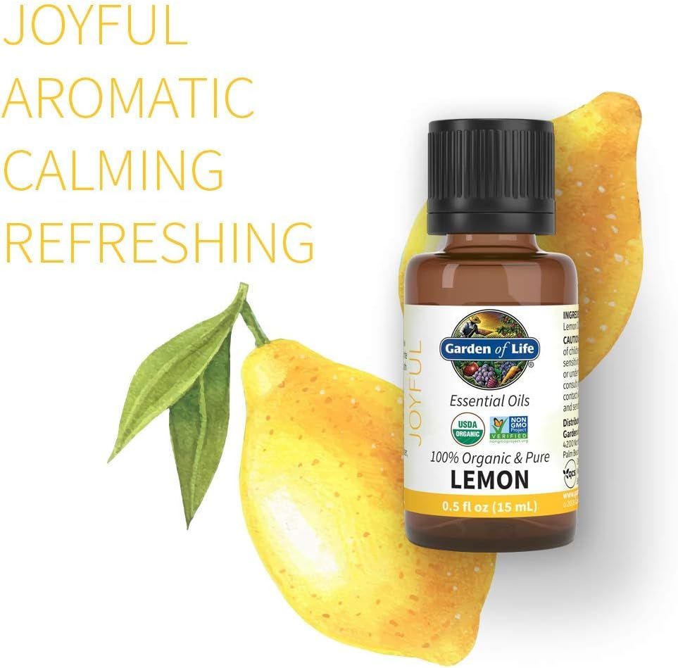 Organic Essential Oil Lemon 0.5 Fl Oz (15 ML) Liquid