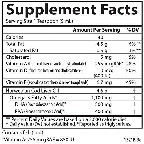 Norwegian Cod Liver Oil 8.4 Oz Oil Regular