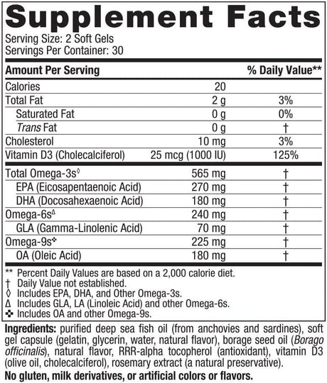 Complete Omega-D3 1000 Mg 60 Softgels Lemon