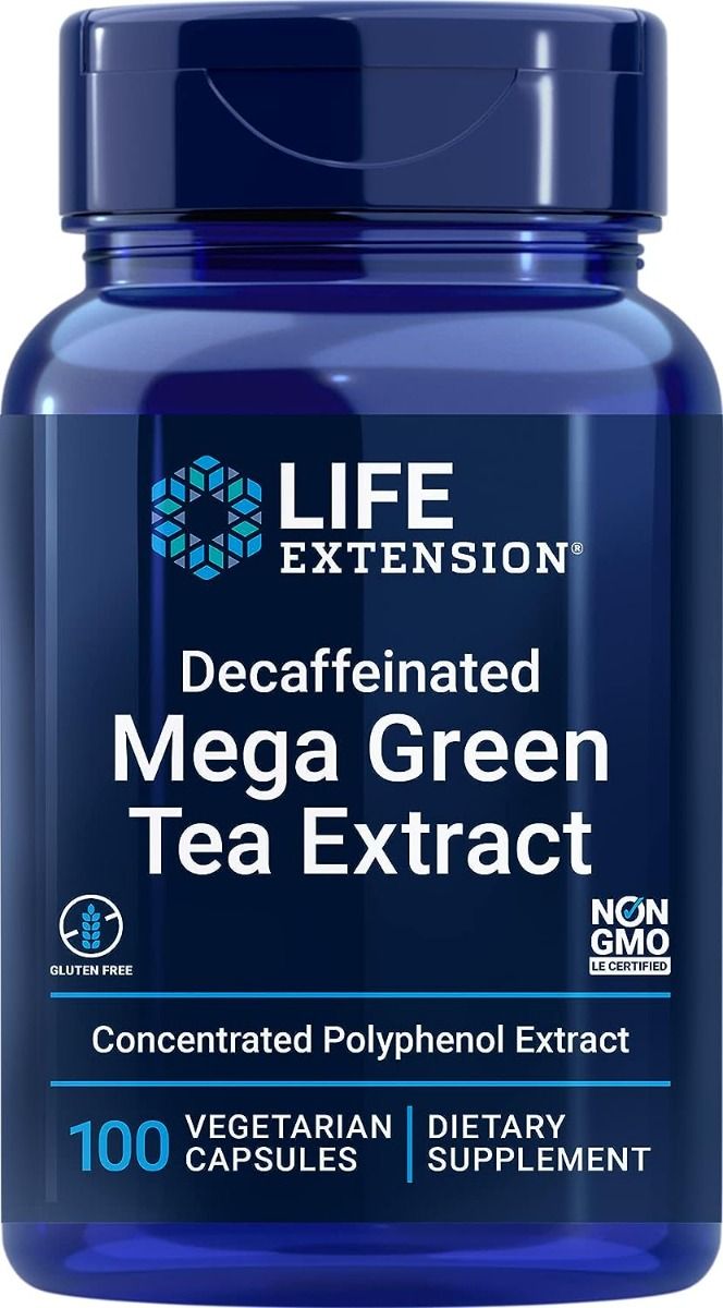 Decaffeinated Mega Green Tea Extract 100 Veggie Caps