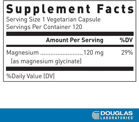 Magnesium Glycinate 120 Capsules