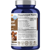 NusaPure Grass Fed Beef Organ Complex | 220 Capsules | Pasture Raised | with Desiccated Liver, Kidney, Pancreas, Heart, Spleen | Soyfree Non-GMO, Bioperine