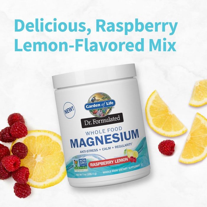 Dr. Formulated Whole Food Magnesium 7 oz (198.4g) Powder Raspberry-Lemon