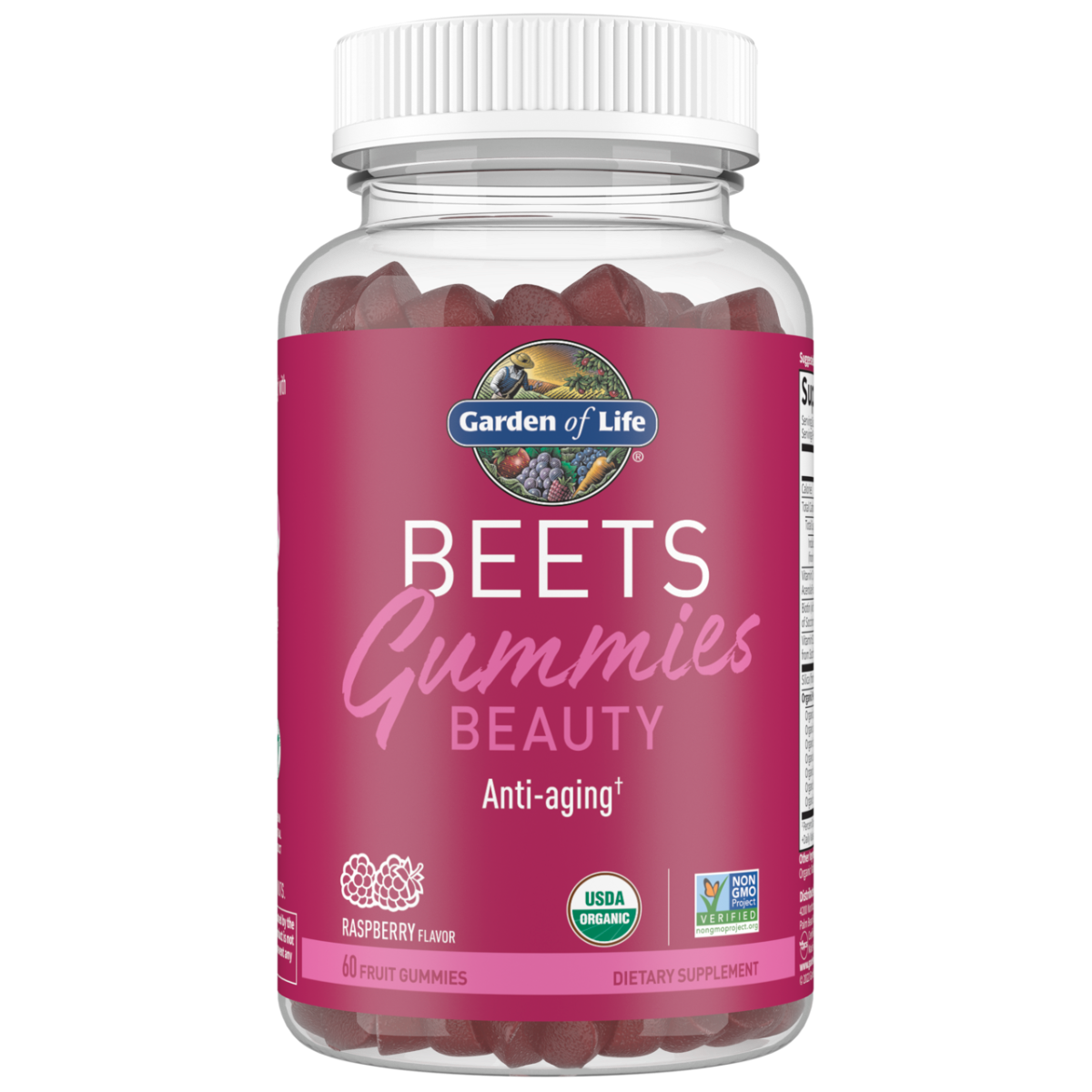 Beets Beauty Gummies Anti-Aging+ 60 Gummies Raspberry