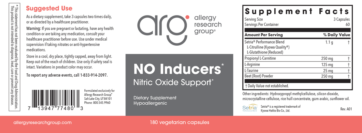 NO Inducers 180Veggie Caps