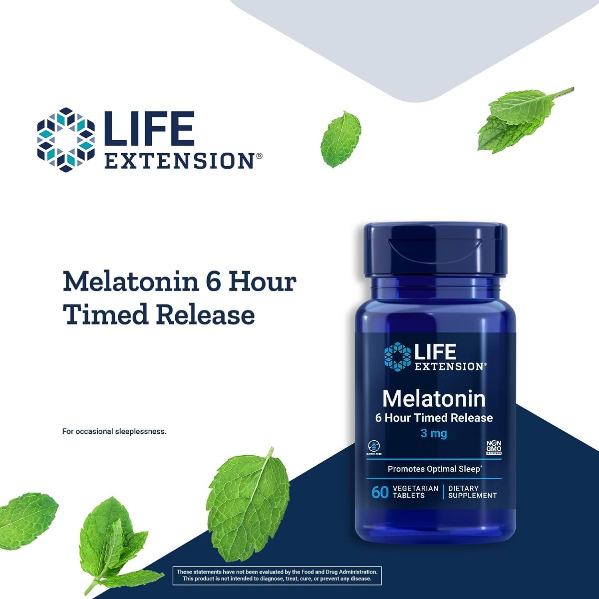 Melatonin 6 Hour Timed Release 3 MG 60 Veg Tablets