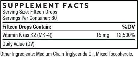 Vitamin K2 15 Mg 1 Oz.Liquid