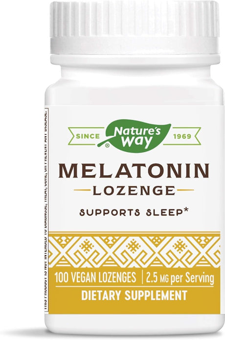 Natures Way, Melatonin Lozenge Fruit - 2.5 mg - 100 Lozenges