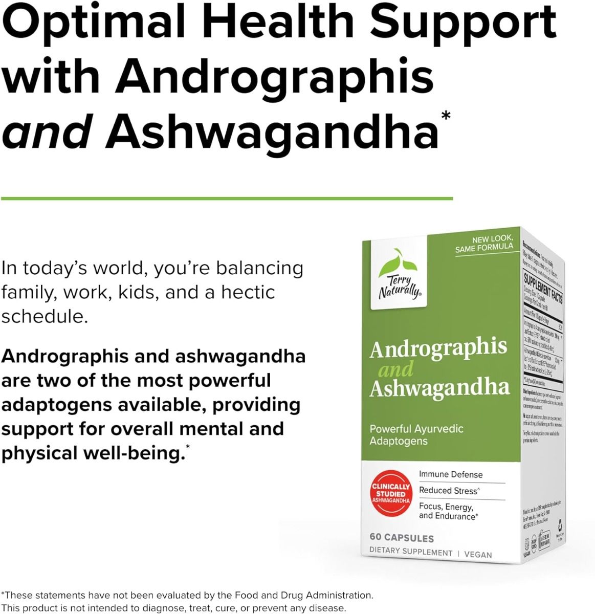 Andrographis and Ashwagandha 60 Capsules