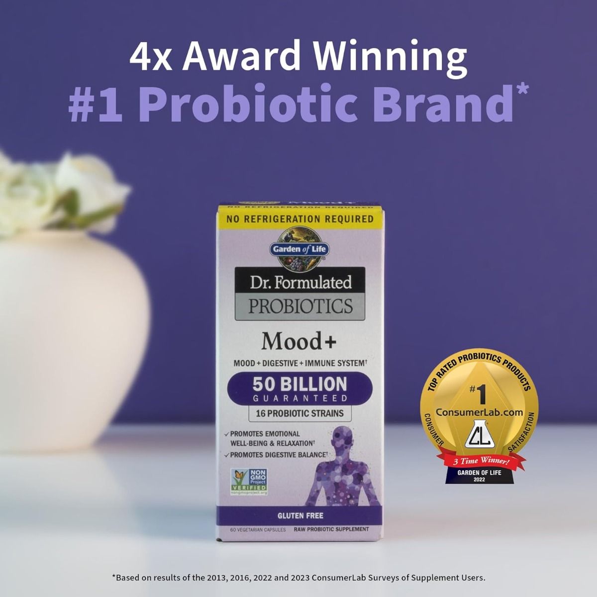 Dr. Formulated Probiotics Mood+ (Shelf Stable) 60 Veggie Caps