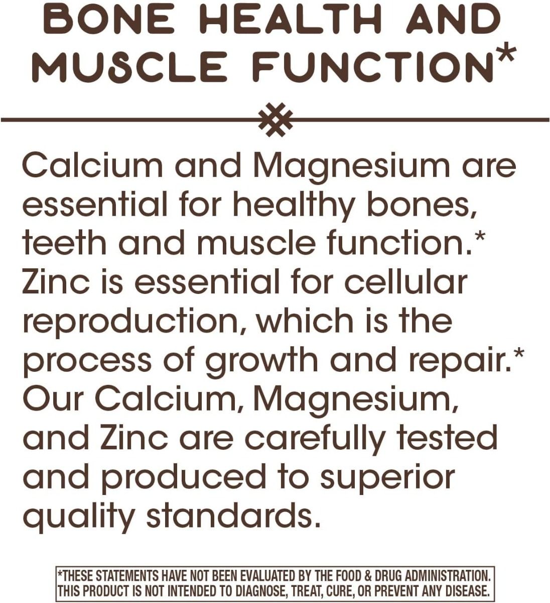 Calcium Magnesium & Zinc 100 Capsules