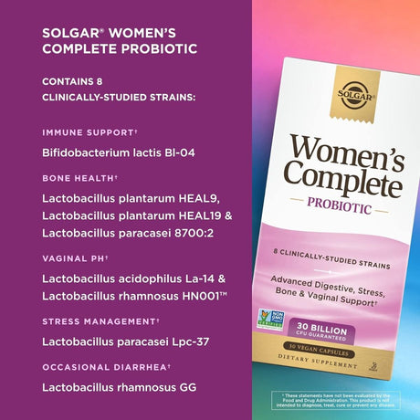 Women's Complete Probiotic 30 Billion 30Vegan Capsules