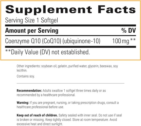 CoQ10 100 MG 60 Softgels