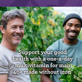 Men Over 40 One Daily Iron Free 60 Tablets