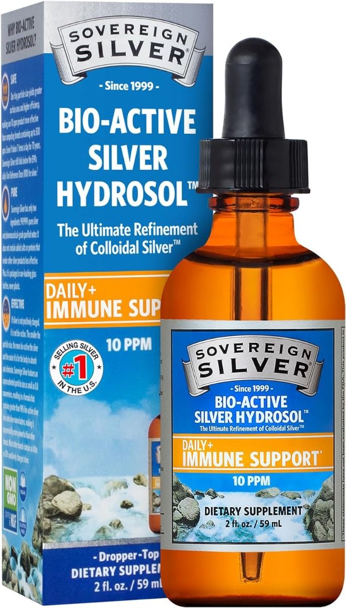 Bio-Active Colloidal Silver Hydrosol Vertical Nasal Spray 10 PPM 2 Oz Spray