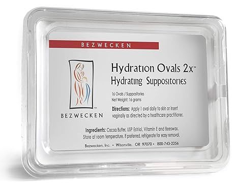 Hydration Ovals 2X (No DHEA) New Easier to use Shape and Larger Package Size 16Oval Suppositories