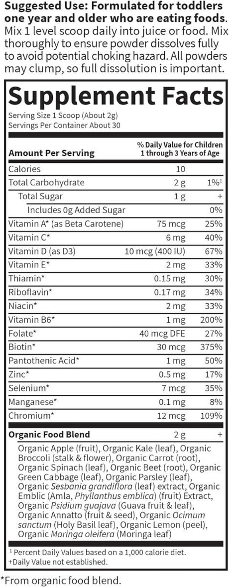 Kids Organic Multivitamin 60 Grams Powder