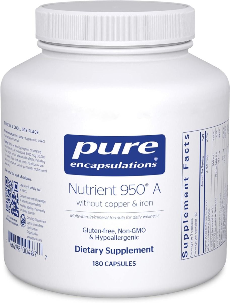 Nutrient 950A Without Copper And Iron 180 Capsules