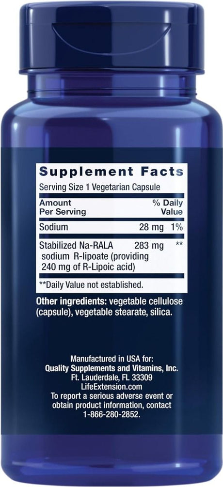 Super R-Lipoic Acid 240 MG 60 Veggie Caps