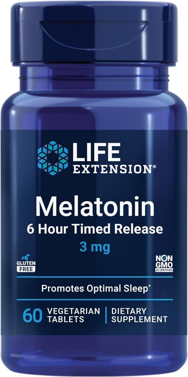 Melatonin 6 Hour Timed Release 3 MG 60 Veg Tablets