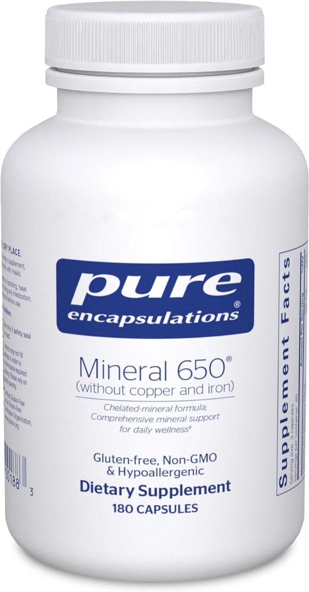 Mineral 650 without Copper and Iron 180 Capsules