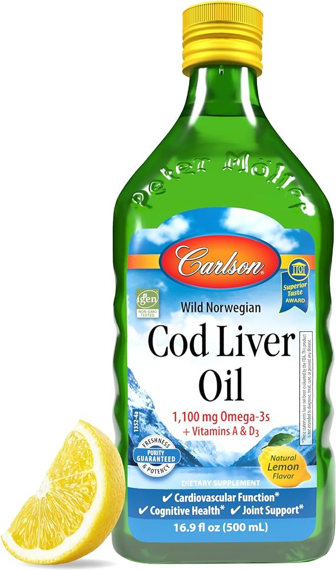 Norwegian Cod Liver Oil 16.08 Oz Liquid Lemon