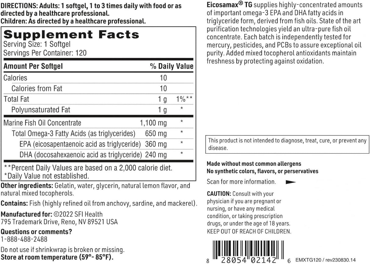 Eicosamax TG 120 Softgels