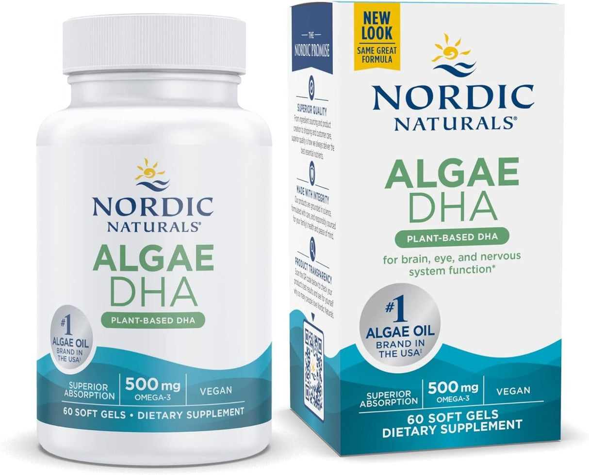 Algae Dha 500 MG 60 Veggie Softgels Unflavored