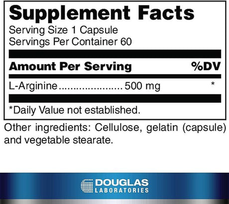 L-Arginine 500 MG 60 Capsules