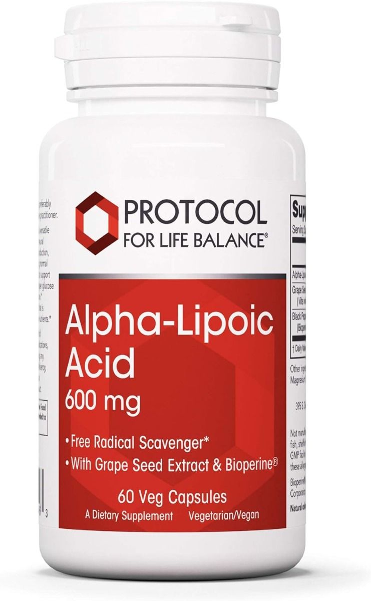 Alpha Lipoic Acid 600 MG 60 Vegan Capsules